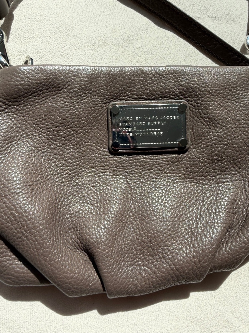Marc by Marc Jacobs Grey Leather Crossbody Bag